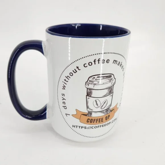 Coffee Op Exquisite 15 oz Coffee Mug Premium Porcelain + Free Gourmet coffee - Picture 8 of 16